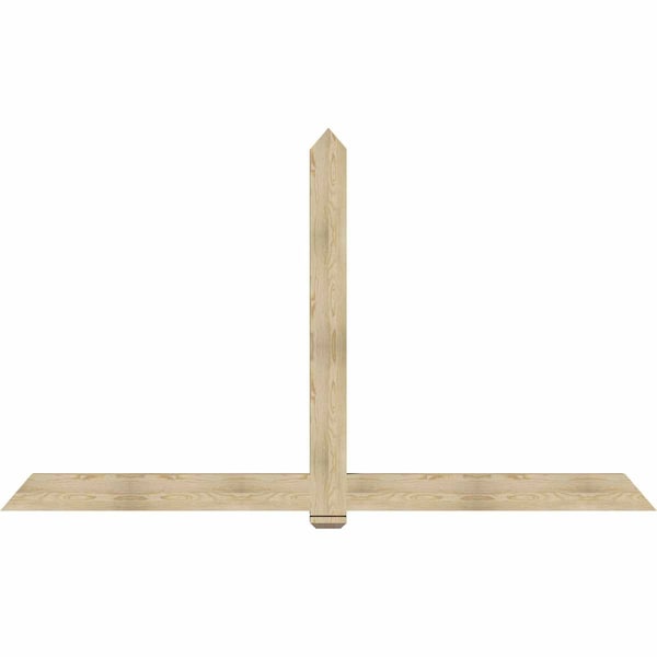 Ekena Millwork Eugene Rough Sawn Timber Gable Bracket, Douglas Fir, 108"W x 63"H x 4"D x 6"F, 14/12 Pitch GBW108X63X0406EUG00RDF - main
